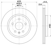 56158 Brzdový kotouč PAGID