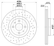 56161 Brzdový kotouč PAGID