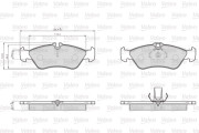 872661 Sada brzdových destiček, kotoučová brzda OPTIPACK for LCV VALEO