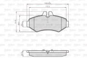 872021 Sada brzdových destiček, kotoučová brzda OPTIPACK for LCV VALEO