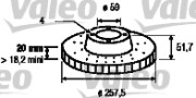 186149 Brzdový kotouč VALEO