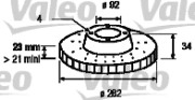 186439 Brzdový kotouč VALEO