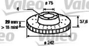 186446 Brzdový kotouč VALEO