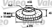 186449 Brzdový kotouč VALEO