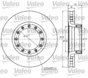 187009 VALEO brzdový kotúč 187009 VALEO