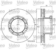 187049 VALEO brzdový kotúč 187049 VALEO