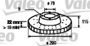 187061 Brzdový kotouč OptiDISC VALEO