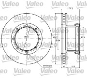 187084 VALEO brzdový kotúč 187084 VALEO