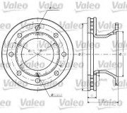 187100 Brzdový kotouč VALEO