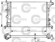 231525 Chladič, chlazení motoru VALEO CLASSIC VALEO