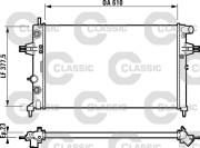 232549 Chladič, chlazení motoru VALEO CLASSIC VALEO