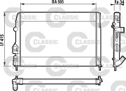 232559 Chladič, chlazení motoru VALEO CLASSIC VALEO