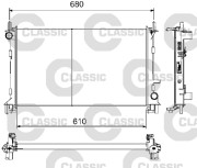 232735 Chladič, chlazení motoru VALEO CLASSIC VALEO