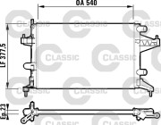 232825 Chladič, chlazení motoru VALEO CLASSIC VALEO