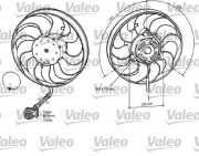 696048 Větrák, chlazení motoru VALEO