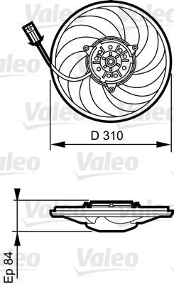 696367 Větrák, chlazení motoru VALEO