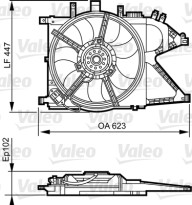 696383 Větrák, chlazení motoru VALEO