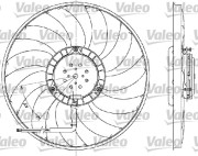 698609 Větrák, chlazení motoru VALEO