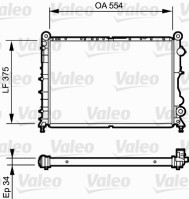 730838 Chladič, chlazení motoru VALEO