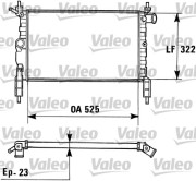 730975 Chladič, chlazení motoru VALEO