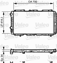 730995 Chladič, chlazení motoru VALEO