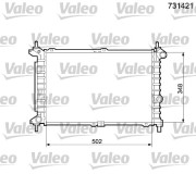 731421 Chladič, chlazení motoru VALEO