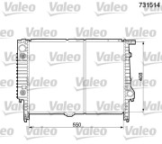 731514 Chladič, chlazení motoru VALEO