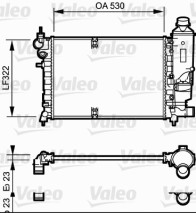 731527 Chladič, chlazení motoru VALEO