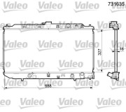 731635 Chladič, chlazení motoru VALEO