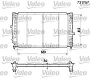 731757 VALEO chladič motora 731757 VALEO