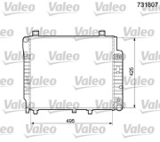 731807 Chladič, chlazení motoru VALEO