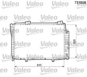 731808 Chladič, chlazení motoru VALEO