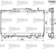 731830 Chladič, chlazení motoru VALEO