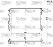 732316 VALEO chladič motora 732316 VALEO