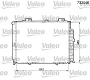 732446 Chladič, chlazení motoru VALEO