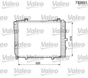 732451 Chladič, chlazení motoru VALEO