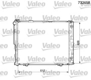 732458 Chladič, chlazení motoru VALEO