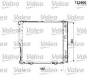 732460 Chladič, chlazení motoru VALEO