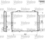 732462 Chladič, chlazení motoru VALEO