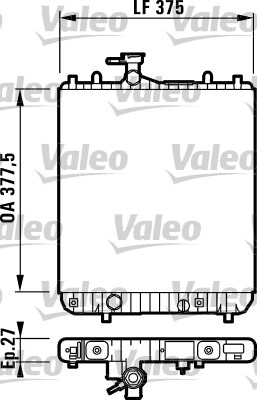 732694 Chladič, chlazení motoru VALEO