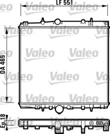 732830 Chladič, chlazení motoru VALEO