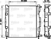 732874 Chladič, chlazení motoru VALEO