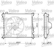 733074 Chladič, chlazení motoru VALEO