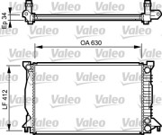 734270 Chladič, chlazení motoru VALEO