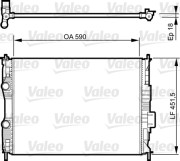 735281 Chladič, chlazení motoru VALEO