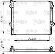 735568 Chladič, chlazení motoru VALEO