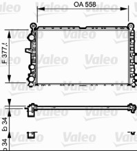 810949 Chladič, chlazení motoru VALEO