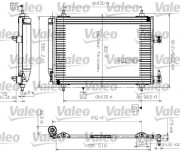 817464 Kondenzátor, klimatizace VALEO