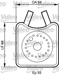 817943 Olejový chladič, motorový olej VALEO