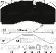 882206 Brzdové destičky OPTIPACK VALEO